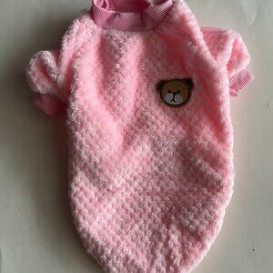 Pink Plush Teddy Bear Pet Sweater